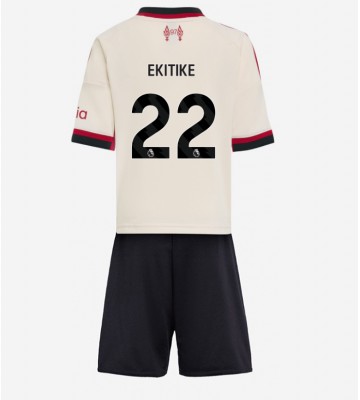Liverpool Hugo Ekitike #22 Udebanetrøje Børn 2025-26 Kortærmet (+ Korte bukser)